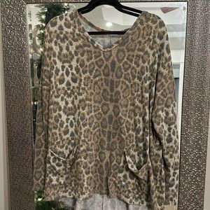 Jodifl Cheetah Shirt with front pockets!